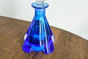Vintage blue glass perfume bottle