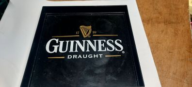 Guinness square drinks tray ,unusual item square ,buyer collects or pays postage, see pictures for condition ,used condition few marks, good solid condition,,sold as is .
