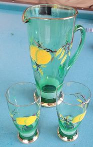 Vintage Glass pitcher set
