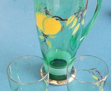 Vintage Glass pitcher set