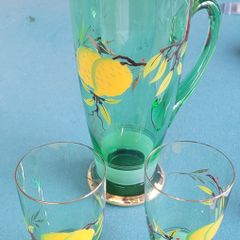 Vintage Glass pitcher set