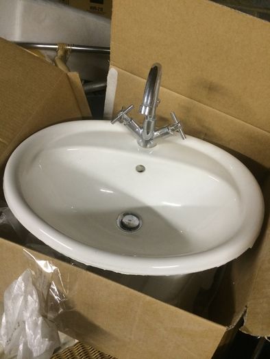 Inset Bathroom Basin / Sink with Mixer Tap - Perfect Condition