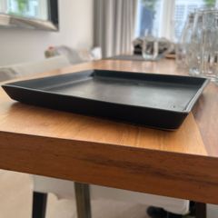 Black ceramic tray