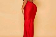 Brand New Red Backless Spaghetti Neck Dress, size S