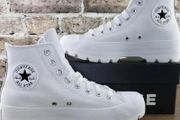 White chunky converse lugged