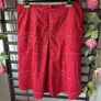 skirt red inverted pleat skirt size 40(12) cotton skirt Image 8