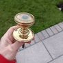 Cupboard door knobs/handles + antique brass castors + brass doorknobs Image 8