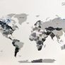 3D Premium Wooden World Map with Country Borders Country Names Capital Names US and Canada Borders and Names World Biggest City Names World Image 7