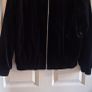 Womens  Black Velvet Bomber Jacket Image 2