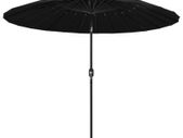 Outdoor Parasol with Aluminium Pole 270 cm Black