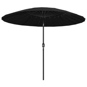 Outdoor Parasol with Aluminium Pole 270 cm Black