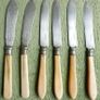 Antique  Knives Ornate Faux Bone Cream Handles Image 4