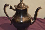 Silver Plated Floral Footed Teapot