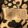 dress River Island long sleeve wrap effect off white and black dots pattern size 38 Image 6
