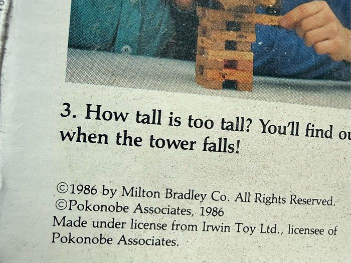 Vintage Jenga - Milton Bradley 1986 Edition