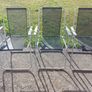 4 Garden Chairs in excellent condition, and fold away nicely for storage, great for camping trips Image 2