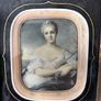 A vintage silk printed portrait of a lady Image 2