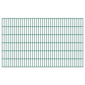 2D Garden Fence Panels 2.008x1.23 m 8 m (Total Length) Green