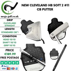 New Cleveland HB Soft 2 #11 CB Putter / 38