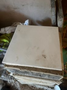 Ceramic floor tiles white
