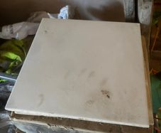 Ceramic floor tiles white