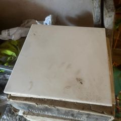 Ceramic floor tiles white