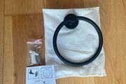 Black matt hand towel holder