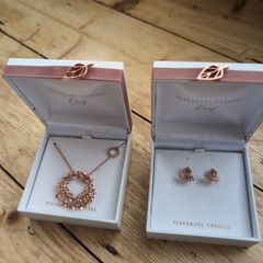 Tipperary Crystal Leaf Chain Earrings Set