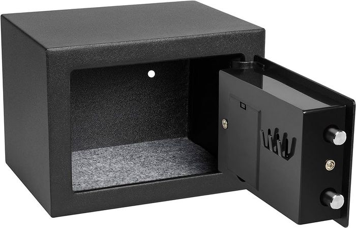 NEW SALE | Electronic Safe, 17x23x17cm (HxWxD), Carbon Satin Black