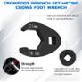 Wrench set, LIROPAU 15PCS Crowfoot Wrench Set, 3/8 and 1/2 Drive Crowfoot Flare Nut Wrench Set, 8-24 mm Metric Chromium Molybdenum Steel Open End Drive Crows feet Spanners Wrench Set, Crows Foot Spanner Set Image 4