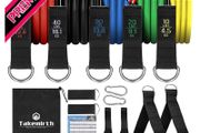 Resistance Bands Set Exercise Bands, Resistance Bands Set Men Home Workouts With 5 Fitness Tubes, 2 Foam Handles, 2 Ankle Straps, 2 Door Anchor (FREE SHIPPING)