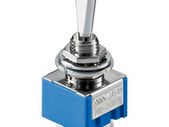Miyama 3 Way Mini Toggle Switch, 2 Pole, (ON-ON) Nickel