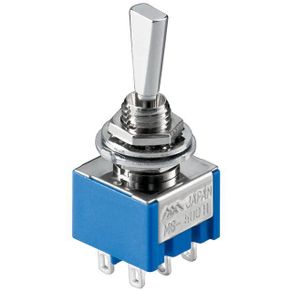 Miyama 3 Way Mini Toggle Switch, 2 Pole, (ON-ON) Nickel