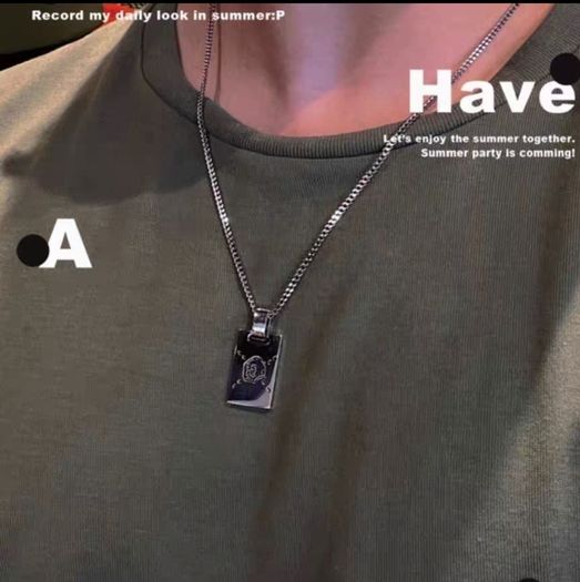 Men's double-sided necklace