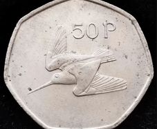 [#405] - Ireland 1977 | Irish 50p | Fifty Pence | KM.24 | High Grade
