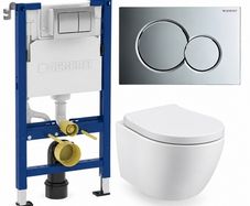 Alpha Geberit frame and flush plate and elegance pan pack