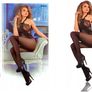 Women's patterned microfiber tights Image 3