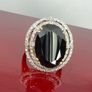 Silver Black & Gold Stunning statement ring Image 8