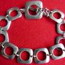 Vintage Tiffany & Co Sterling Silver 925 Cushion Link Bracelet Toggle length 8" 27,05g Image 2