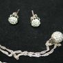 Silver 925 Earrings and a Necklace with a Pendant length 19" - 4,3g Image 3