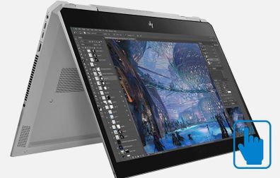 HP ZBook Studio X360 G5 Workstation Gaming Laptop 4K UHD 32GB RAM 500GB NVMe 2-in-1 Touchscreen i7-8850H 8 Cores Nvidia Quadro P2000 4GB Win 11 Pro