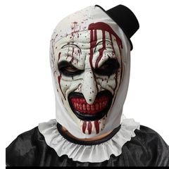 Art the clown Terrifier latex mask cosplay for Halloween.