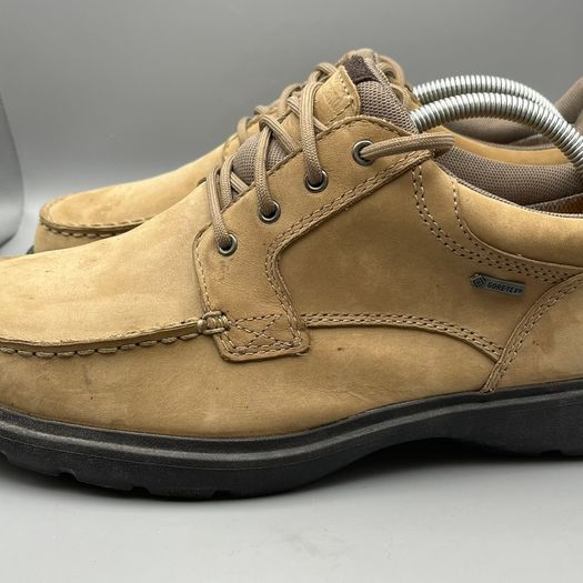 Timberland Mens Brown Leather Lace Gore-tex Shoes Moc Toe UK 9 EU 43.5