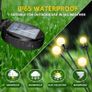 Solar Firefly Lights - 8 LEDs Waterproof IP65, Fence Lights for Lawn Yard Patio Pathway & Landscape Garden Decoration, 4 Pack Image 2