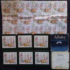 Vintage Aynsley " Somerset "  Square Coasters