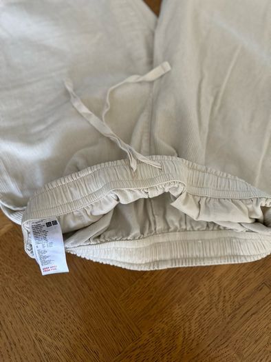 Uniglo cream corduroy trousers
