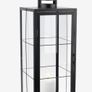 Set of 2 Large Black Metal & Glass Lanterns Image 3
