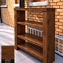 Handmade Walnut Finish Solid Wood Bathroom Unit Image 2