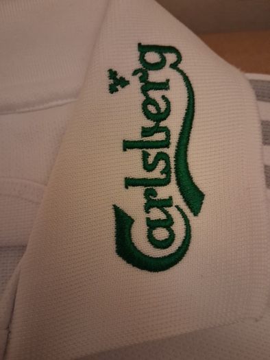 Liverpool FC. Official Adidas Mens Polo Shirt. Authentic Carlsberg Era Item. Collect In Dublin Or Receive Via Post.