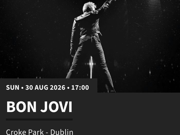 Bon Jovi x 3 tickets 30/08/26